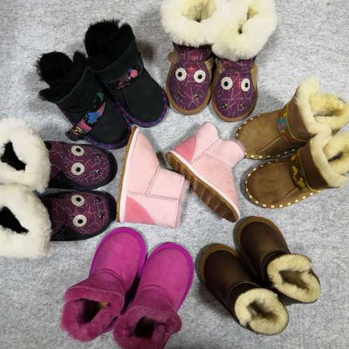 批发宝宝童鞋 皮毛一体雪地靴 保暖鞋 儿童雪地靴零售